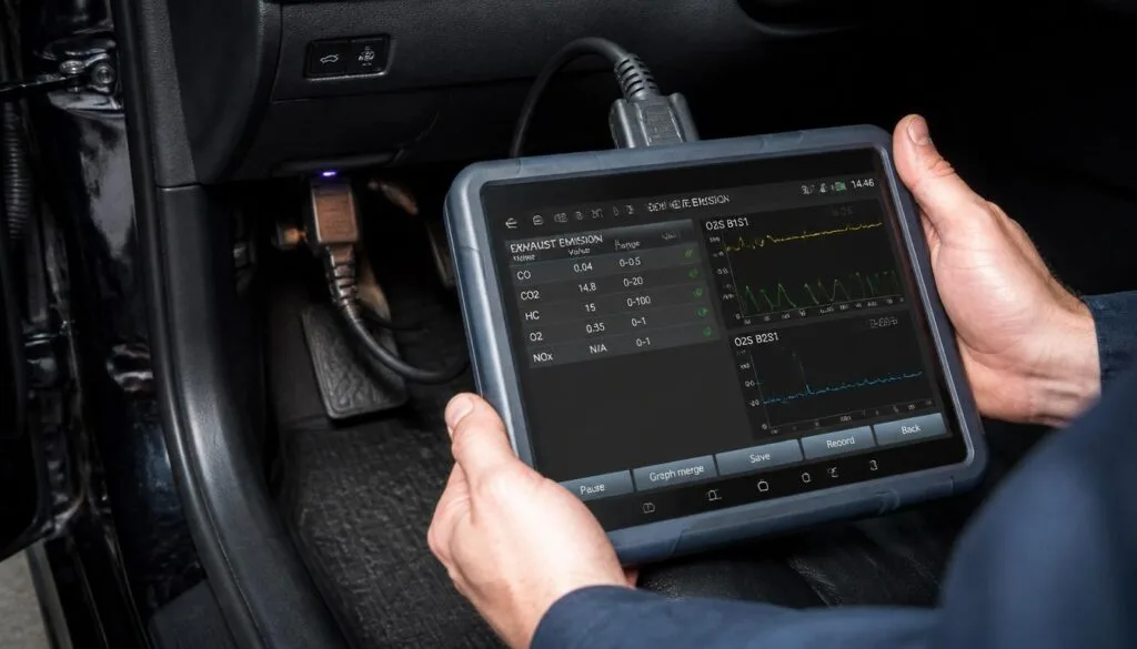 Auspufftechnik 5 Fehlerauslese und Abgasdiagnose der Sensoren über OBD-Tester