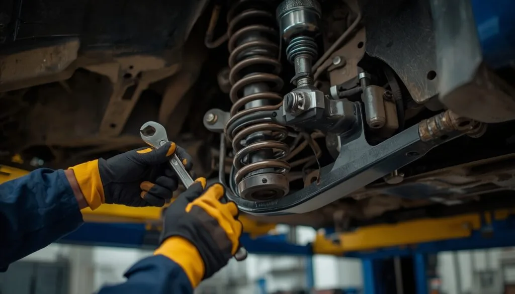 Reparatur und Austausch von defekten Stoßdämpfern und Fahrwerksteilen